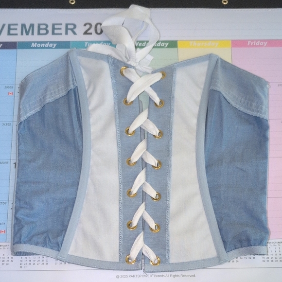 BABY BLUE BUSTIER SIZE X SMALL - Picture 2 of 4